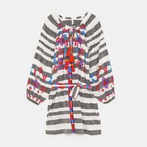  Zara embroidered dress size x-small